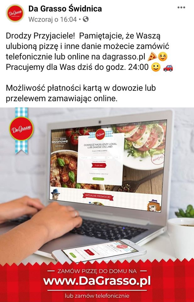 Restauracje i bary przywiozą zamówione dania do domu [LISTA]