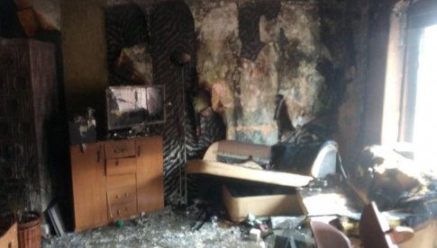 [FOTO] Pożar mieszkania na Bohaterów Getta