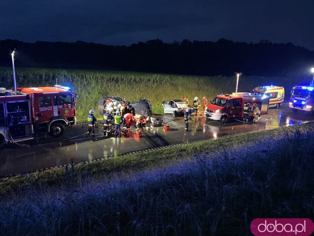 Zderzenie dwóch ciężarówek na łączniku