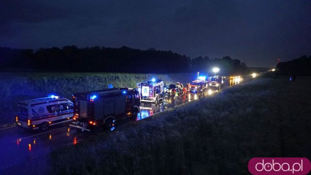 Zderzenie dwóch ciężarówek na łączniku