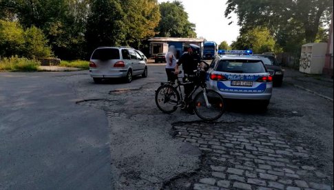 [FOTO] Potrącenie rowerzysty na ulicy Jodłowej w Świdnicy