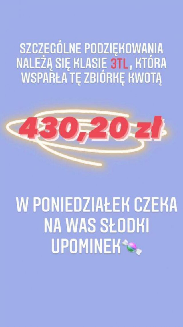 W ZS nr 1 zbierali pieniądze dla Justyny Ciok