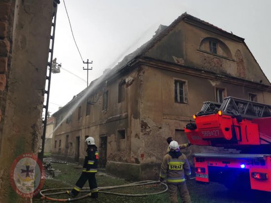 [FOTO] Pożar budynku w Kłaczynie