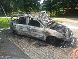 [FOTO] Pożar samochodu osobowego