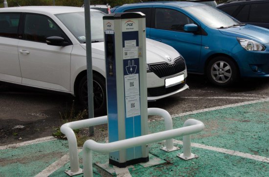 [FOTO] Stacja ładowania pojazdów elektrycznych przy Starostwie Powiatowym