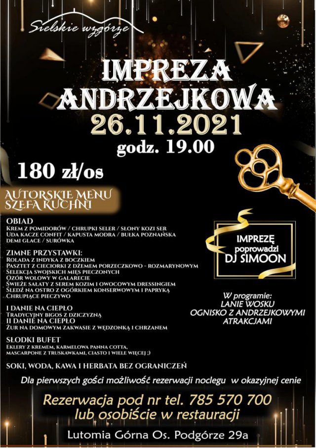 26.11 - Impreza Andrzejkowa w SIELSKICH WZGÓRZACH