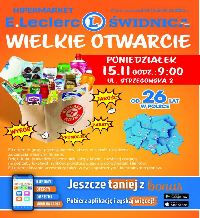 Uroczyste otwarcie sklepu E.Leclerc w Świdnicy