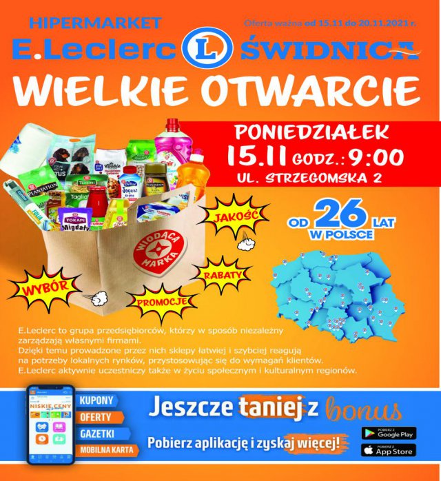 Uroczyste otwarcie sklepu E.Leclerc w Świdnicy