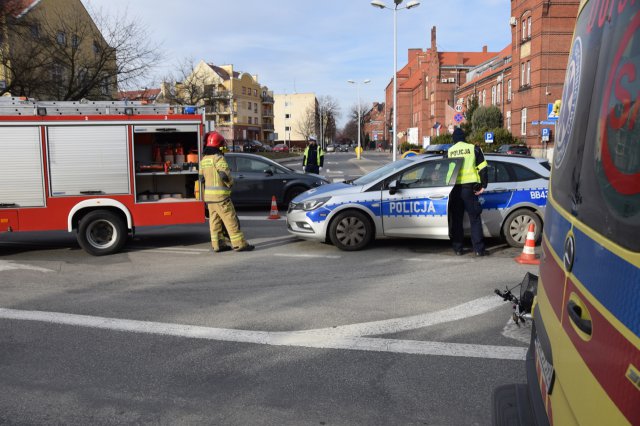 Potrącenie rowerzystki na Głowackiego w Świdnicy