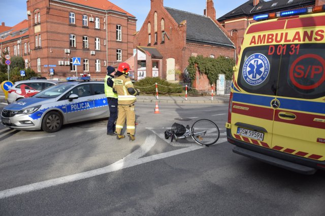 Potrącenie rowerzystki na Głowackiego w Świdnicy