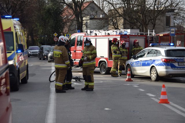 Potrącenie rowerzystki na Głowackiego w Świdnicy