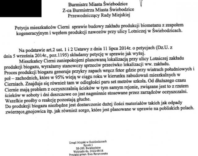 Nie chcą biogazowni przy swoich domach. Mieszkańcy Świebodzic obawiają się smrodu