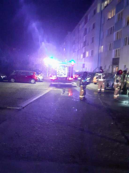 [FOTO] Pożar auta na Pułaskiego
