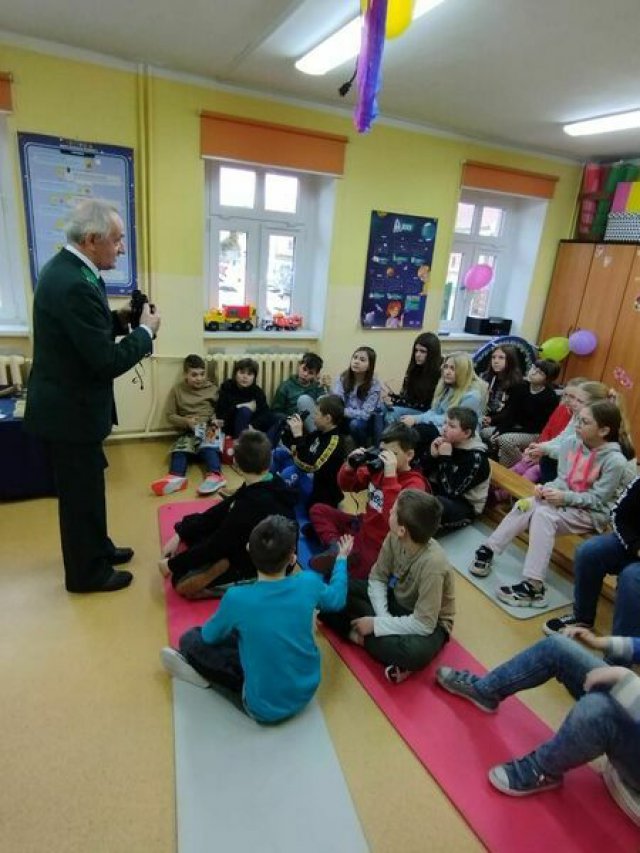 Spotkanie z myśliwym w szkole w Goczałkowie [Foto]
