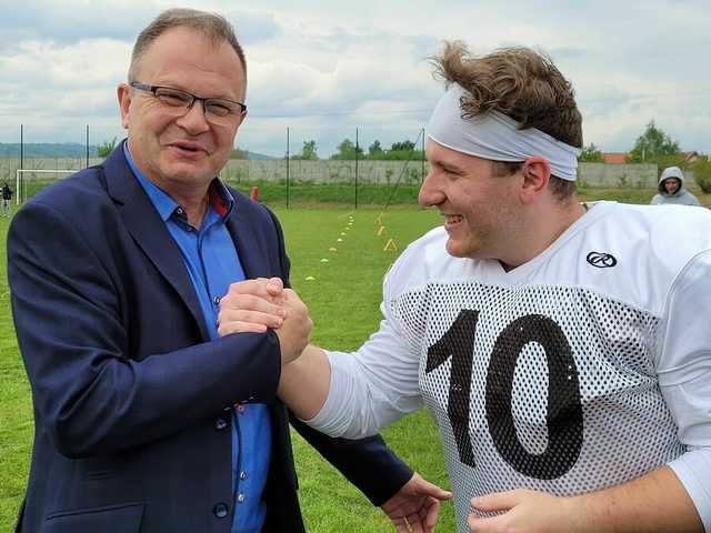 Drużyna Footballu Amerykańskiego Panthers Wrocław w Świebodzicach [Foto]
