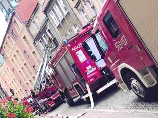 Pożar w centrum miasta