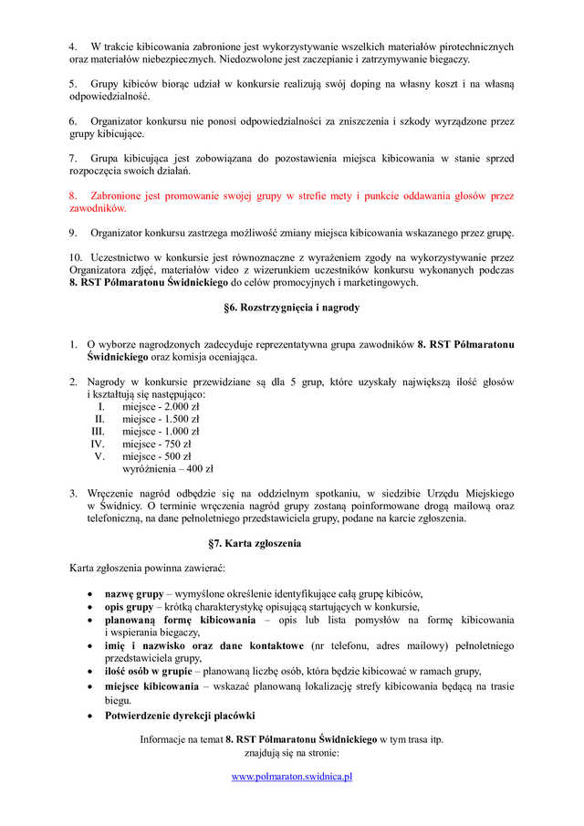 Będzie możliwość zdobycia nagród za kibicowanie na półmaratonie [SZCZEGÓŁY]