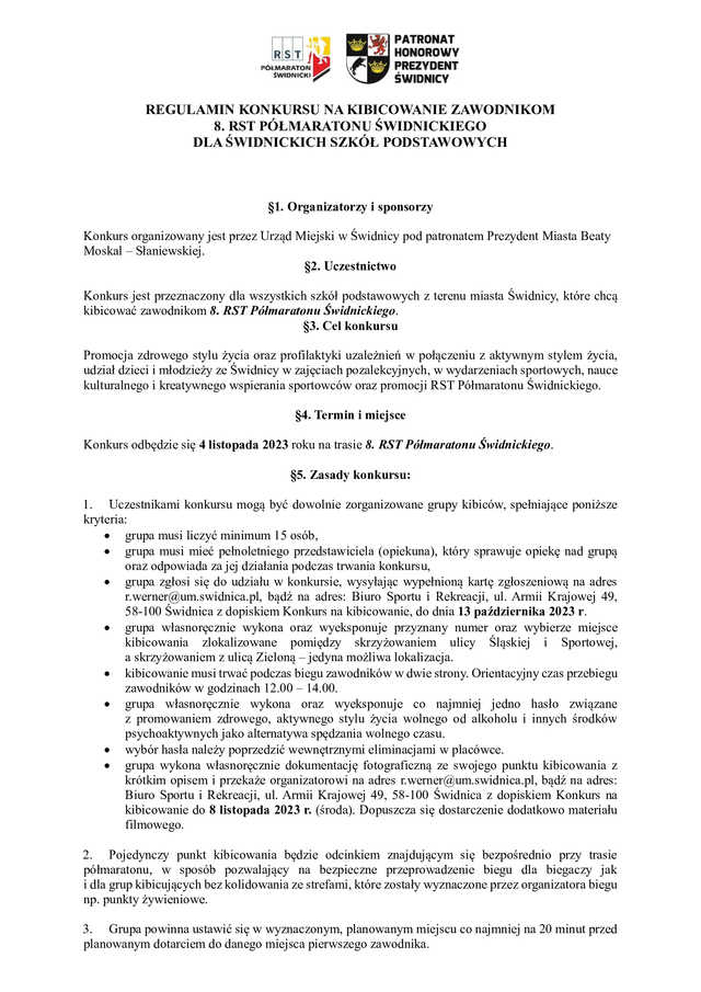 Będzie możliwość zdobycia nagród za kibicowanie na półmaratonie [SZCZEGÓŁY]