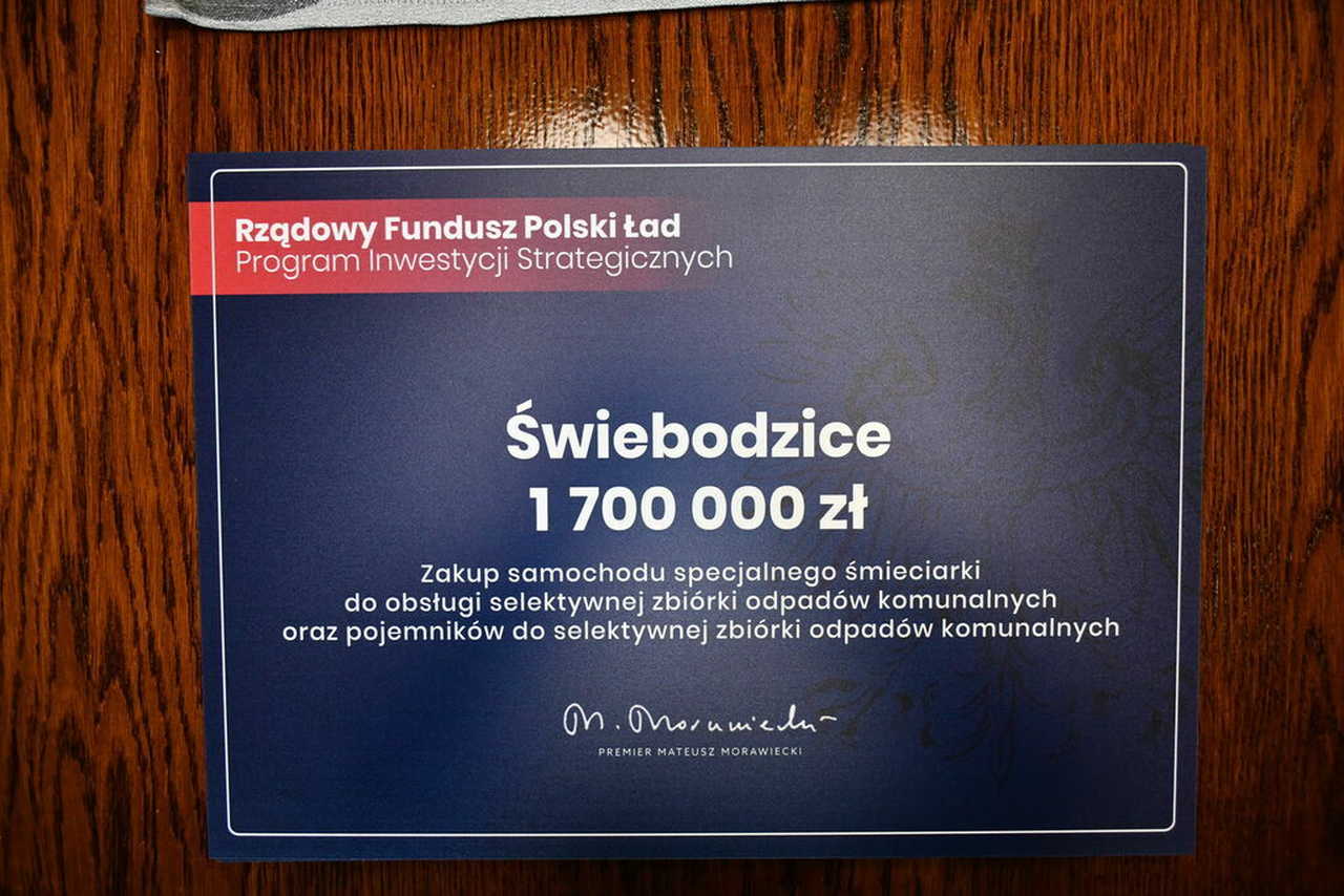Przekazano 10 mln złotych dofinansowania dla Świebodzic