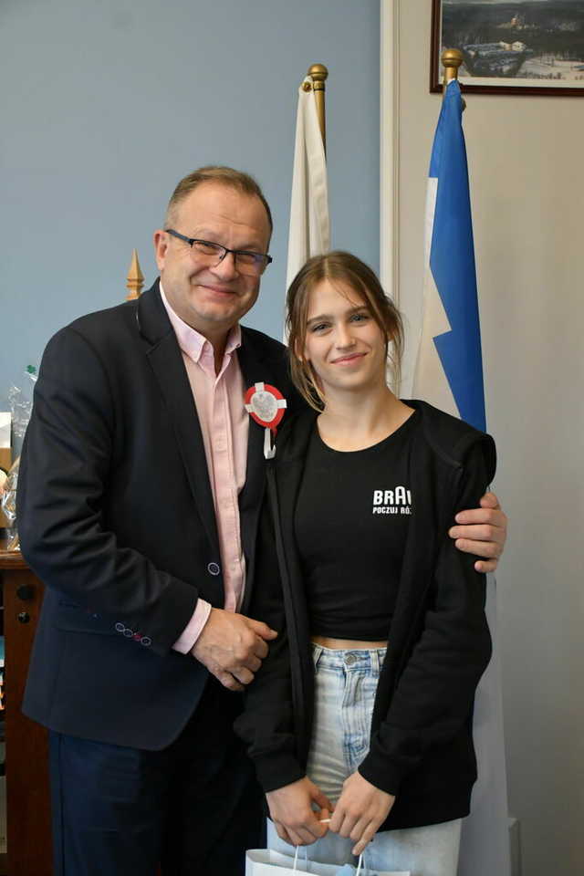 Świebodzicka judoczka odwiedziła burmistrza
