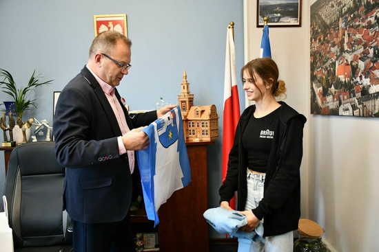Świebodzicka judoczka odwiedziła burmistrza