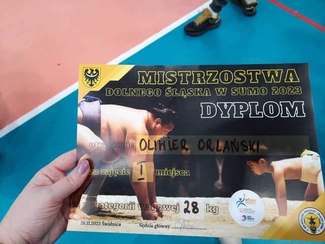 [FOTO] Oliwier Orlański mistrzem Dolnego Śląska w sumo