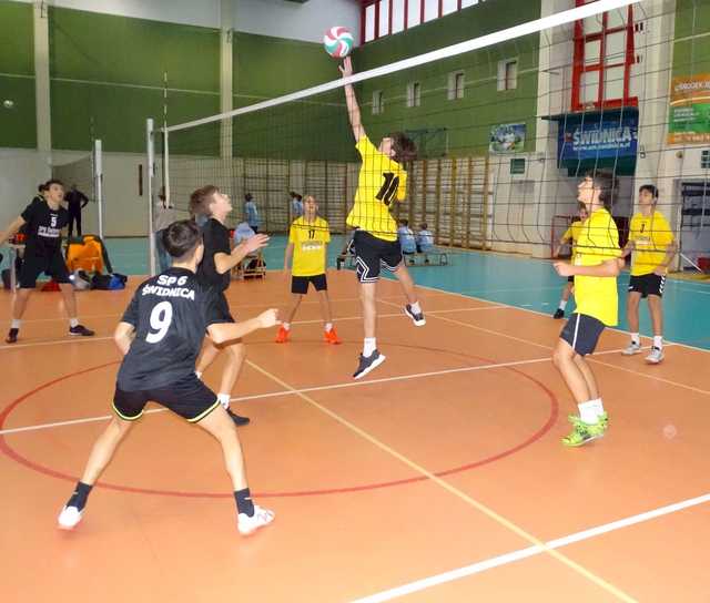 [FOTO] Chłopcy z klas 7-8 rywalizowali w turnieju siatkówki