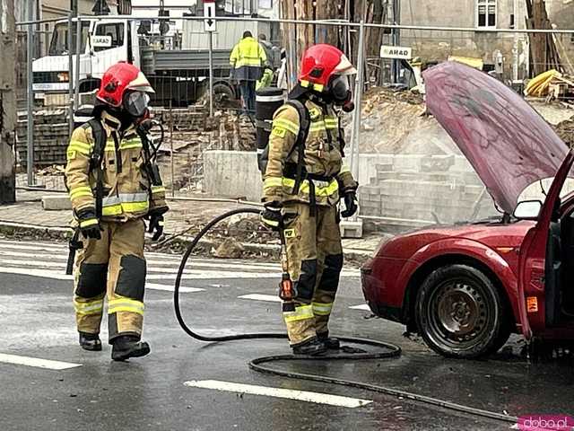 [FOTO] Pożar samochodu na ul. Konopnickiej