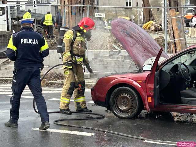 [FOTO] Pożar samochodu na ul. Konopnickiej