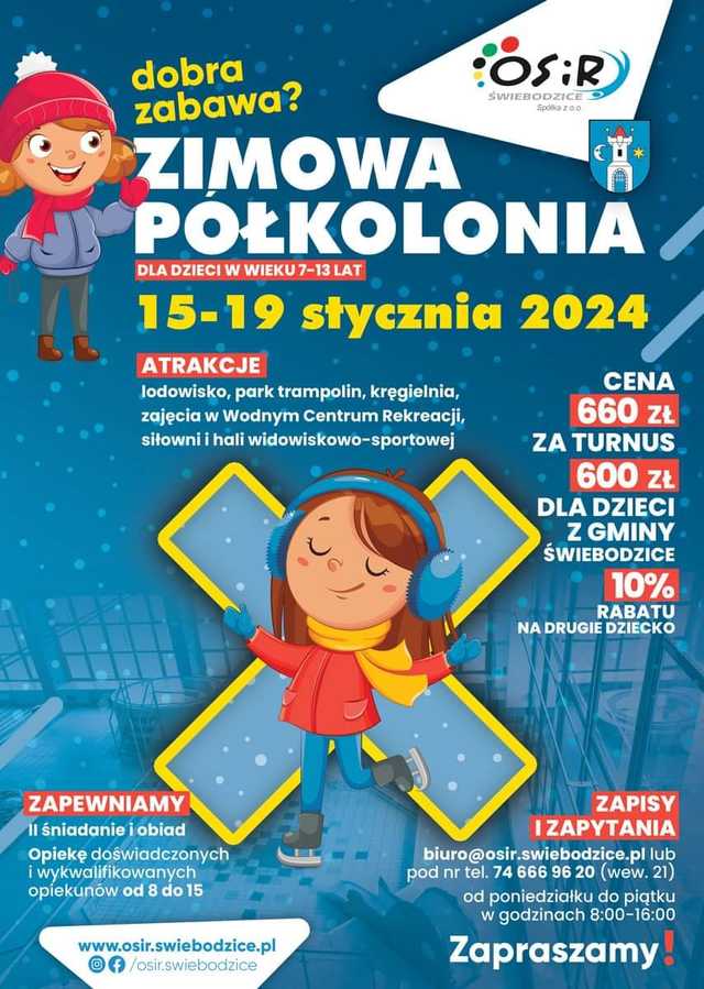 Zimowa półkolonia z OSiR Świebodzice