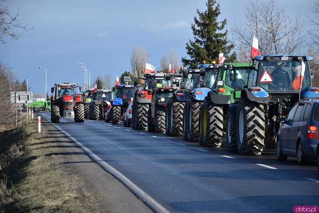 [WIDEO, FOTO] Rolnicy protestowali na krajowej piątce w Strzegomiu