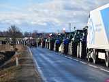 [WIDEO, FOTO] Rolnicy protestowali na krajowej piątce w Strzegomiu