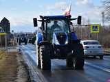 [WIDEO, FOTO] Rolnicy protestowali na krajowej piątce w Strzegomiu