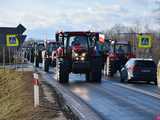 [WIDEO, FOTO] Rolnicy protestowali na krajowej piątce w Strzegomiu