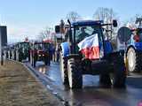 [WIDEO, FOTO] Rolnicy protestowali na krajowej piątce w Strzegomiu