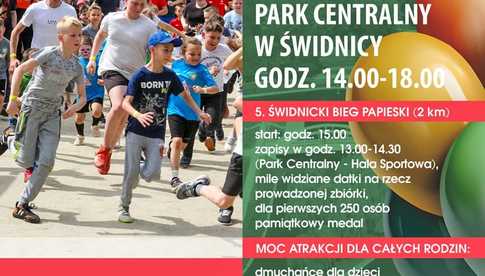 19.05, Świdnica: Festyn Rodzinno-Sportowy i 5. Świdnicki Bieg Papieski