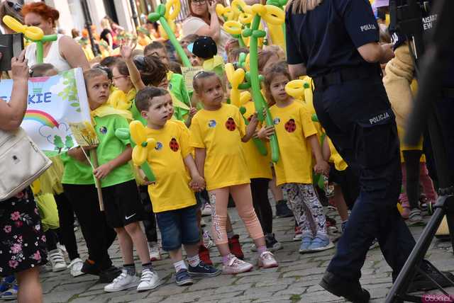 [WIDEO/FOTO] Żółty Marsz Nadziei okrążył świdnicki rynek na zwieńczenie VI edycji Pól Nadziei. Okrągły jubileusz obchodziło TPC Hospicjum