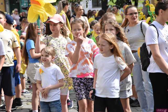 [WIDEO/FOTO] Żółty Marsz Nadziei okrążył świdnicki rynek na zwieńczenie VI edycji Pól Nadziei. Okrągły jubileusz obchodziło TPC Hospicjum