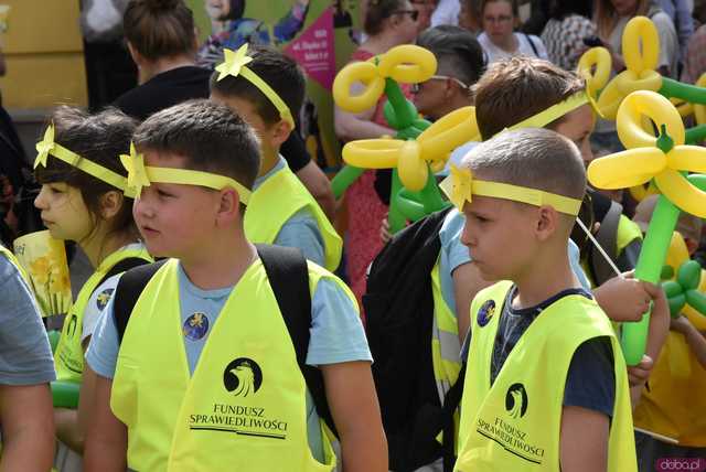 [WIDEO/FOTO] Żółty Marsz Nadziei okrążył świdnicki rynek na zwieńczenie VI edycji Pól Nadziei. Okrągły jubileusz obchodziło TPC Hospicjum