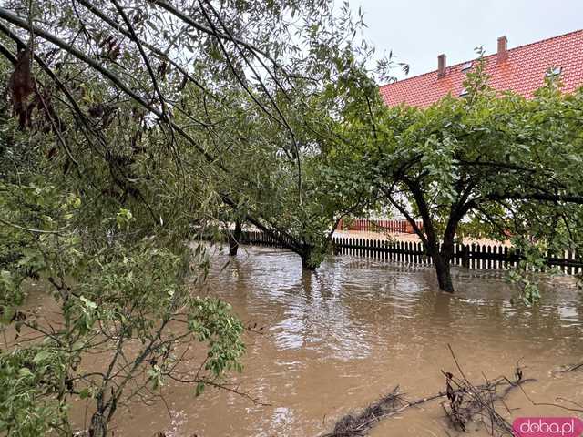 [FOTO, VIDEO] Dynamiczna sytuacja powodziowa w gm. Marcinowice. Najbardziej ucierpiał Zebrzydów i Strzelce