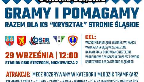 29.09, Strzegom: Charytatywny Turniej Piłki Nożnej dla powodzian Gramy i pomagamy