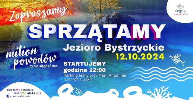 Stowarzyszenie Czysty Wałbrzych wraz z partnerami zapraszają chętnych do wsparcia działań na i wokół jeziora Bystrzyckiego. – 