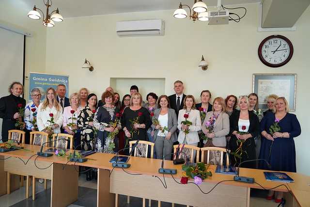 Spotkanie wójta z dyrektorami i nauczycielami z okazji Dnia Edukacji Narodowej 