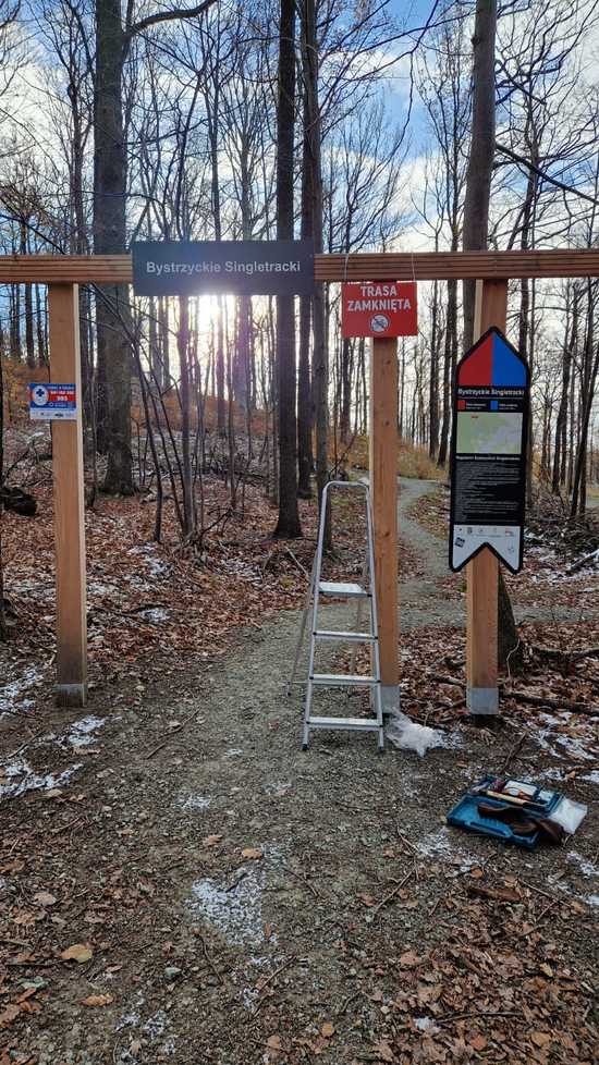 Bystrzyckie singletracki zamknięte w okresie zimowym