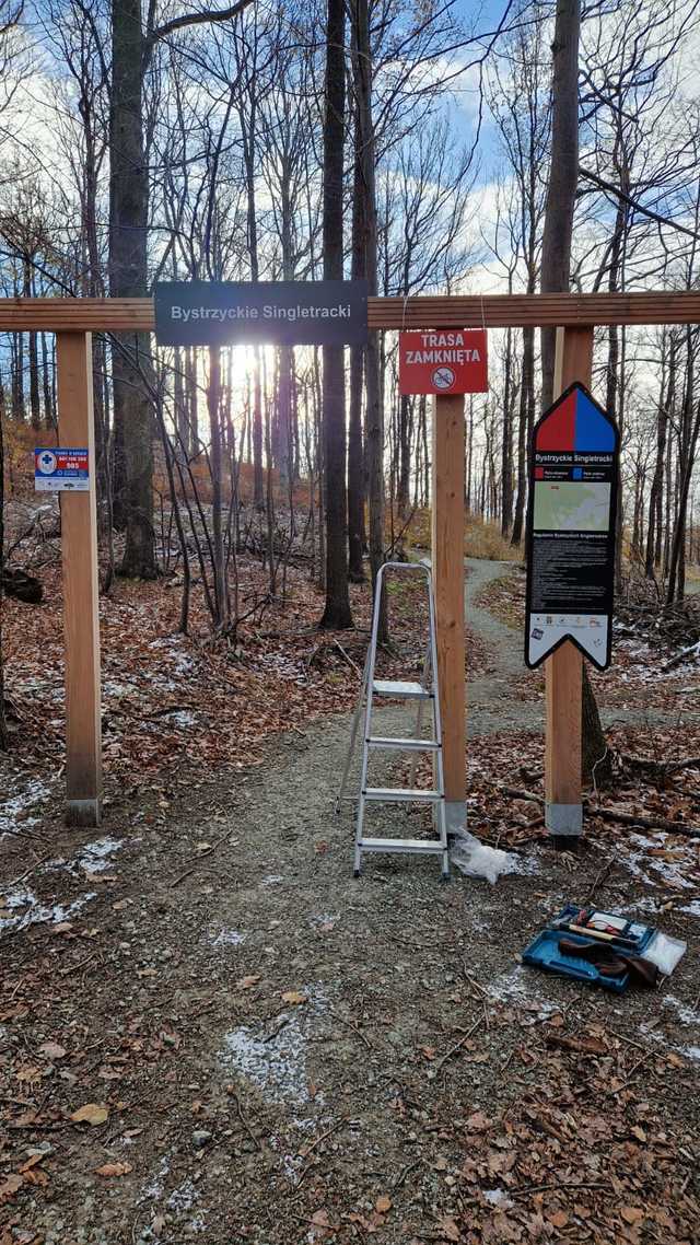 Bystrzyckie singletracki zamknięte w okresie zimowym