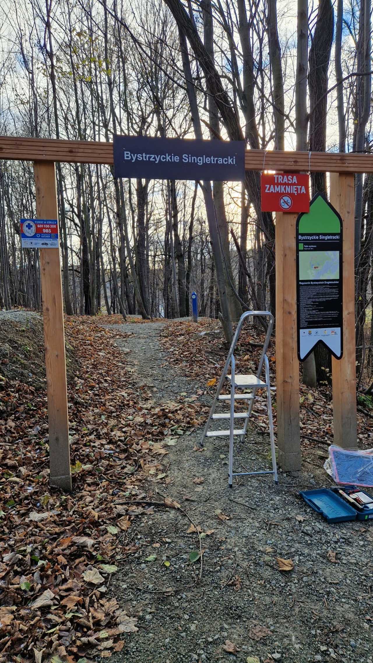 Bystrzyckie singletracki zamknięte w okresie zimowym