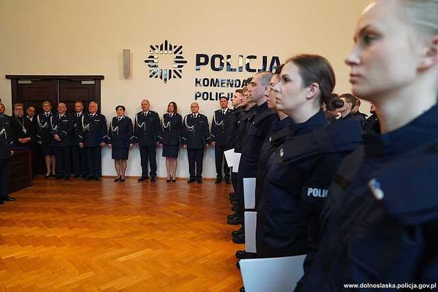 [FOTO/WIDEO] Nowi policjanci zasilili jednostki na terenie Dolnego Śląska