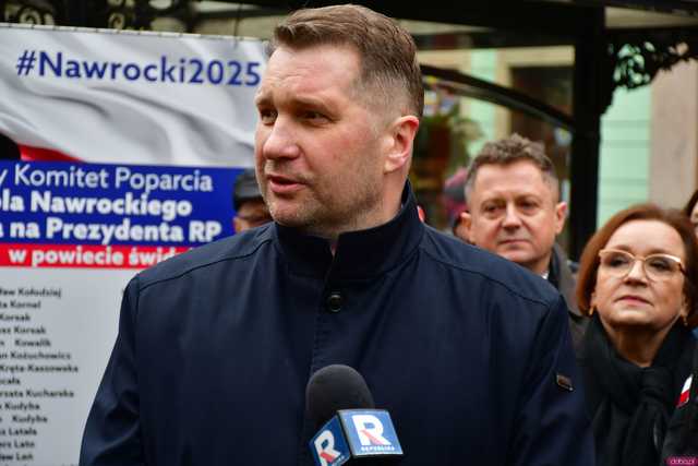 [WIDEO/FOTO] Przemysław Czarnek wizytował w Świdnicy. Wyraził wsparcie dla Karola Nawrockiego
