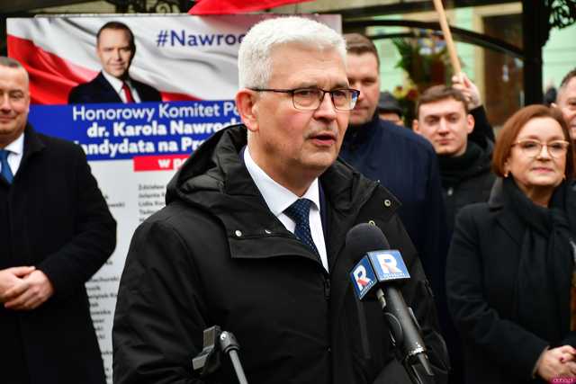 [WIDEO/FOTO] Przemysław Czarnek wizytował w Świdnicy. Wyraził wsparcie dla Karola Nawrockiego