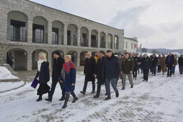[FOTO] Minęło 80 lat od likwidacji obozu koncentracyjnego Gross-Rosen. Na terenie muzeum upamiętniono jubileusz
